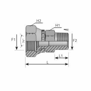 Adapter swivel female JIC – male NPT. (AFGJ..MN)